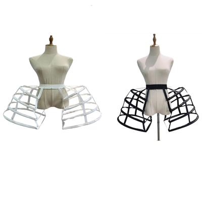Kleid Krinolette Krinoline Weiß/Schwarz Doppelseitig für Hochzeit Halloween Maskeraden Brautkleid Unterstützung