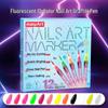 Nail Art Graffiti Pen Set – 12 Quick-Drying Acrylic Colors for DIY Fingernail Painting and Outlining