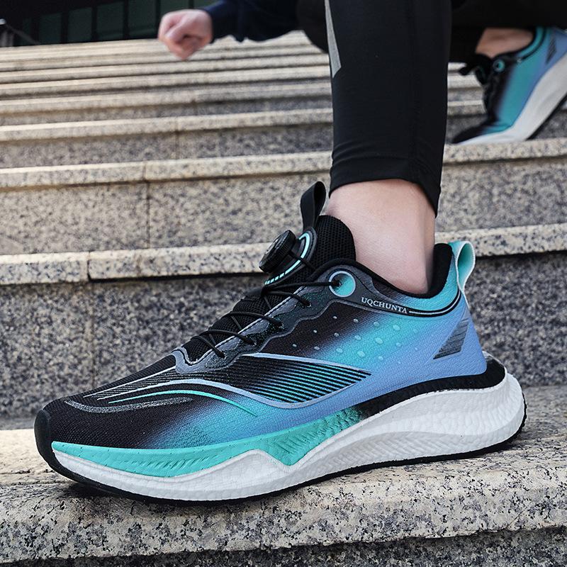 Sneakers men's spring new luminous running shoes couple casual soft-soled shock-absorbing rotating buckle running shoes