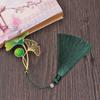 Retro New Pendant Tassel Chinese Style Hollow Painted Book Clip Brass Bookmark Pagination Mark