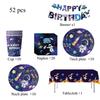 Space Astronaut Universe Spaceman Disposable Tableware Birthday Decorations Cup Plates Banners Tablecloths Outdoor Holiday Party