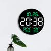 Simple Living Room Wall Clock Electronic Multi-functional Home Clock with Temperature and Humidity Silent Clock