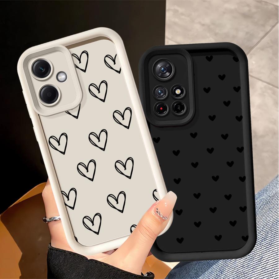 Phone Cover Case for Xiaomi Poco F8 X3 Pro C51 X3 NFC C50 C61 Cartoon Flower Love Heart