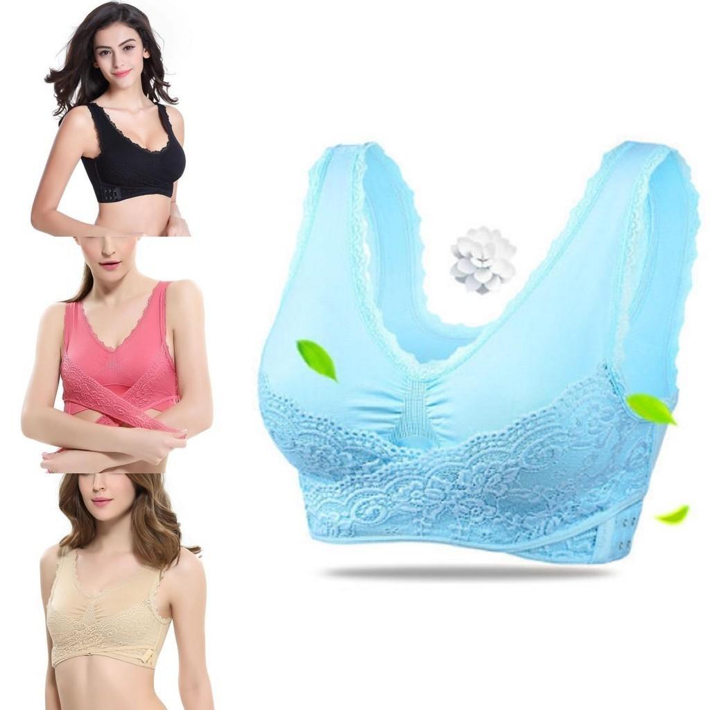 Women Lady Sexy Front Cross Adjustable Side Buckle Lace Vest Wireless Sport Bra For Ultimate Comfort And Style