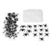 200g Halloween Spider Webs Stretch Cobwebs with 215 Plastic Spiders for Halloween Haunted House
