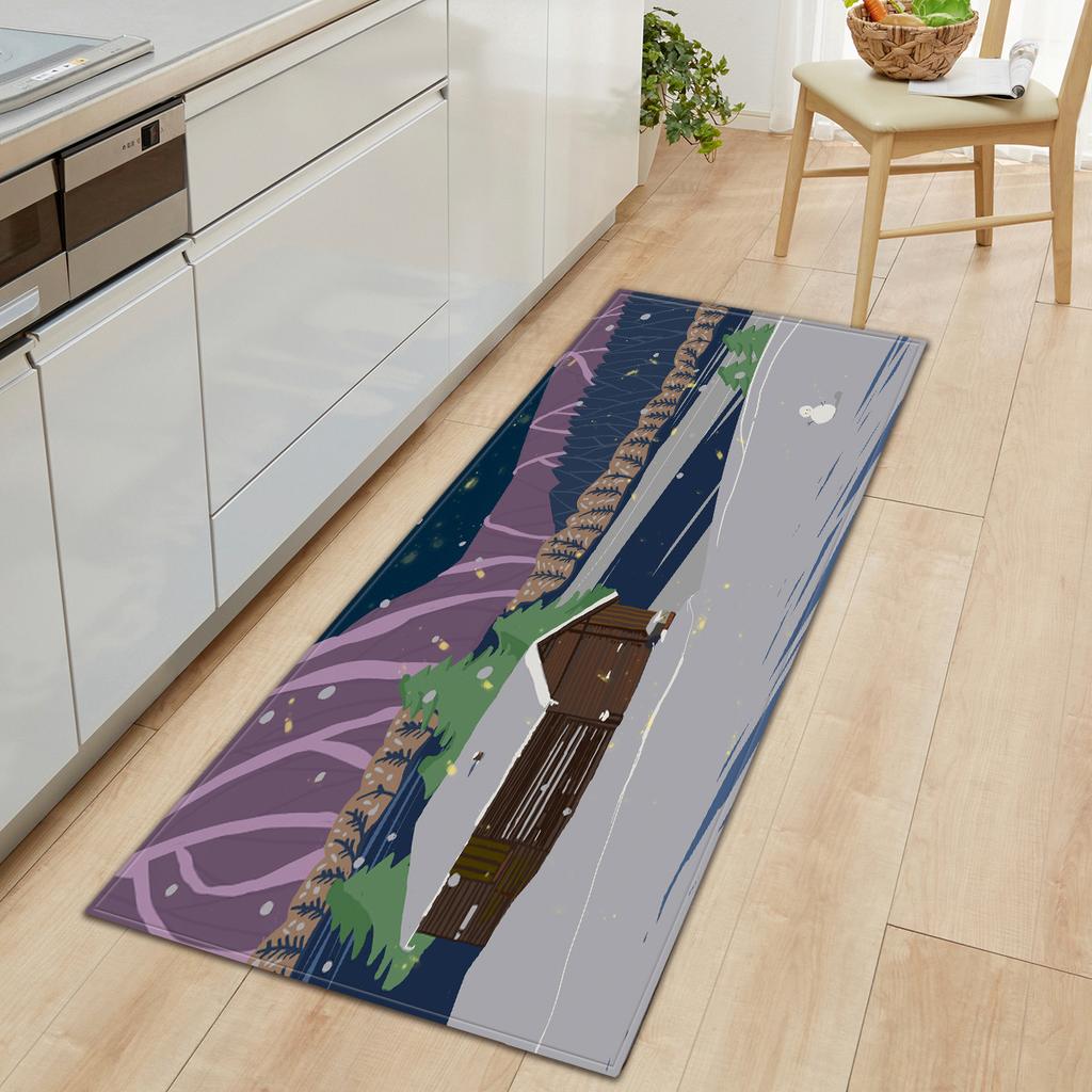 Christmas Kitchen Sand Carpet Doormat Long Floor Mat