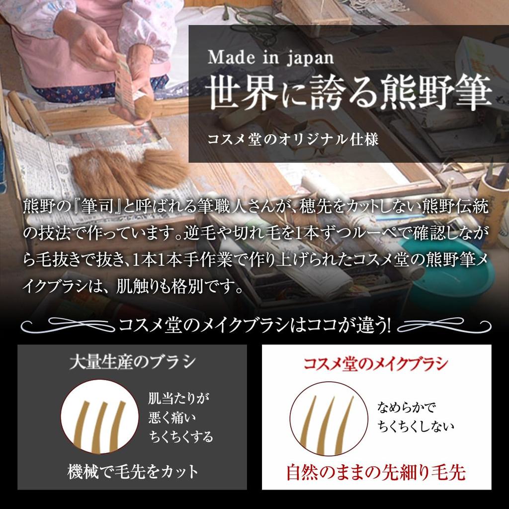 Takumi no Makeup Brush Kumano Brush Liquid Foundation Brush Cosme-do High-Density (Goat Hair) FU-LI02