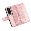 For Xiaomi Poco M7 4G (169mm) Case with Strap Butterfly Pattern PU Leather Wallet Phone Cover
