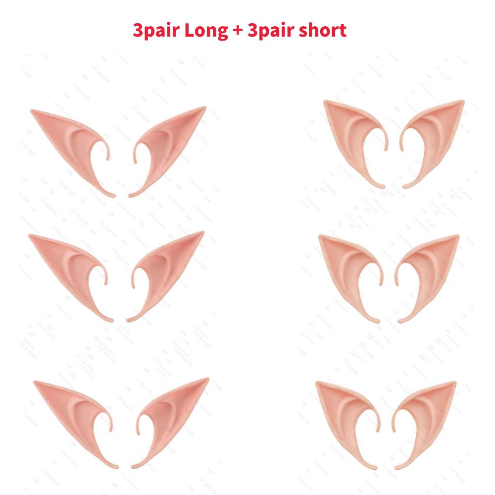 1-20Pairs Cosplay Latex Fairy Angel Elf Ears Halloween Masquerade Party Costumes Halloween Christmas Party Decor Supplies Props