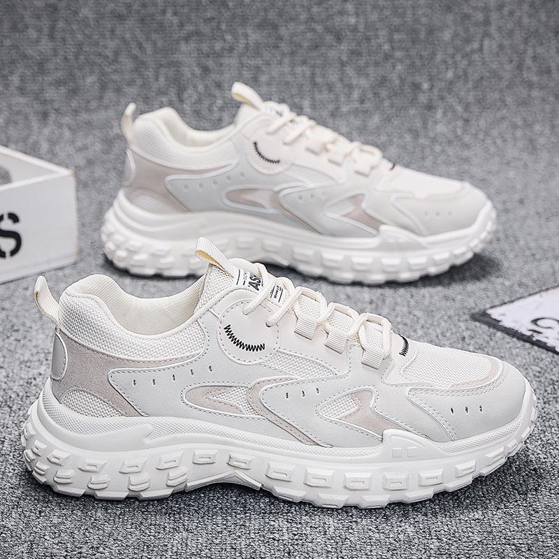 Shoes spring mesh breathable wear-resistant casual shoes non-slip running sports shoes trendy tire sole men's shoes