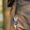 1set Aluminium Metal Luggage Id Tags Key Ring Labels Blue Numbers for Home Office Hotel Organization