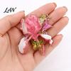 Delicate Luster Pin Iris Butterfly Brooch, Retro Enamel Flower Fairy Lapel Pin, Oxidation Resistant Brooch Vintage Style for Women Coat Dress
