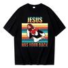 Jiu Jitsu Jesus Has Your Back Tshirt Brazilian Jiujitsu T Shirt Vintage Cotton Unisexs Short Sleeve Tee Shirt Streetwear Tops