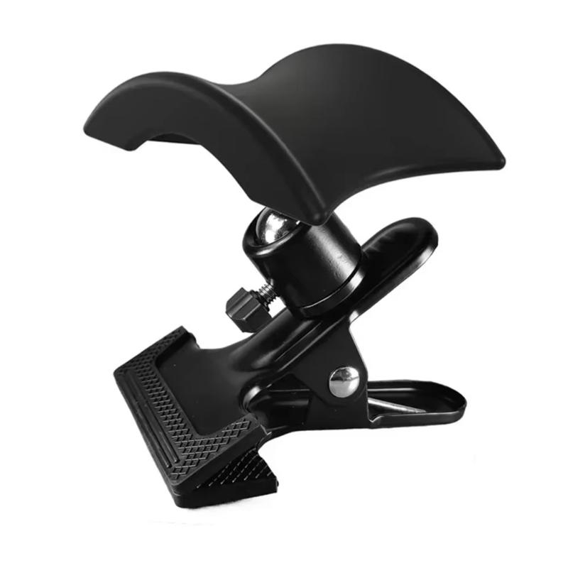 

Sturdy Clamp Headphone Stand With Wide Compatibility For Desktop Organization Metal Plastic Construction Black 1
