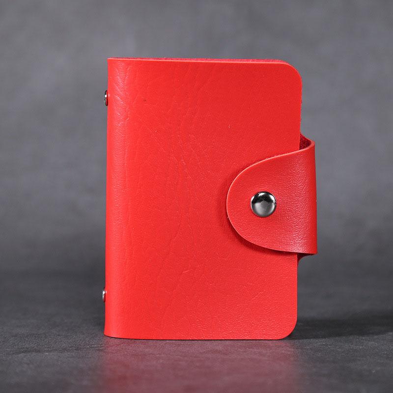 Hasp Leather 24 Slots Bits Business Card Bag Card Case Men Women ID Holders Bank Credit Card Organizer Bags Passport Card Wallet