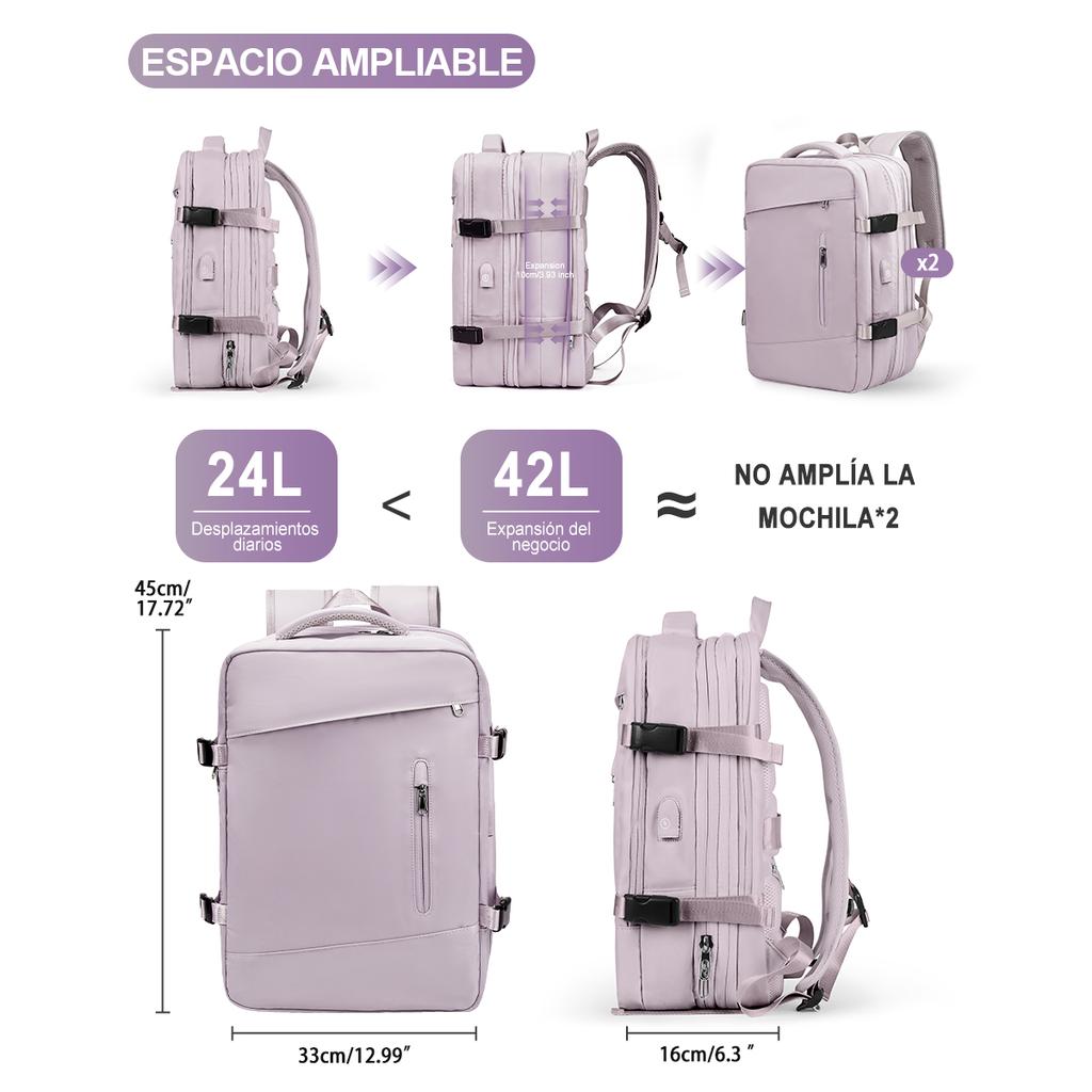 Approved Travel Backpack Men Women Business Backpack School Expandable Bag Large Capacity 17''Laptop Waterproof Fashion Backpack