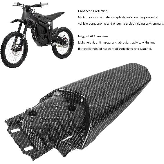 Fahrrad-Heckschutzblech in Carbonfaser-Optik passt für Talaria Sting X3 MX3 MX4 Minimiert die Auswirkungen von aufgewirbeltem Schlamm und Schmutz