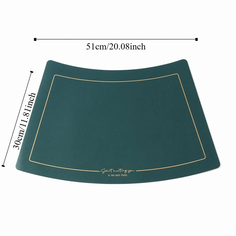 Chinese Style Leather Placemat PU Leather Western Placemat Heat Insulation Mat  Restaurant Use