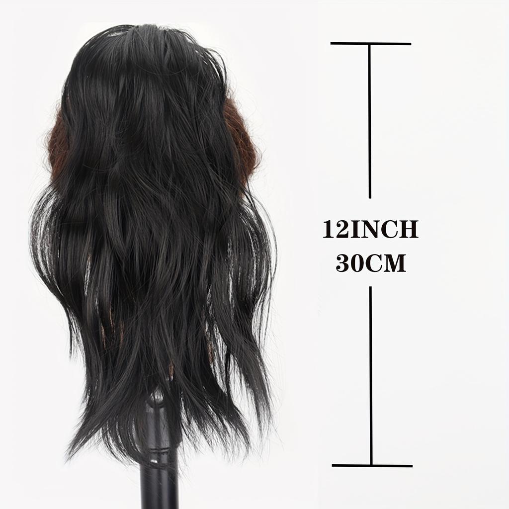 Elegant Clip-In Ponytail Extension For Women - Water Wave, Heat Resistant Synthetic Hair,Use Hair Clips For Women Hair Extensions For Women