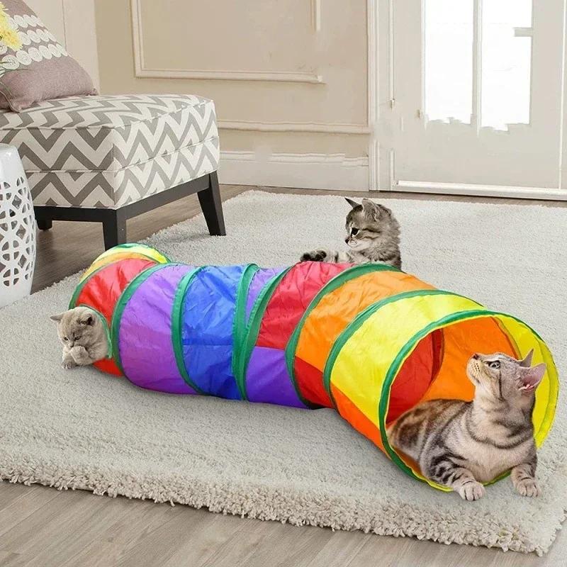 Collapsible Pleated Pet Tunnel Tube Toy - Multi-Shape Funny Play Hole Perfect for Kitten Small Dog Ferret Rabbit & Cat Playtime