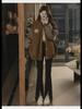 Women's Vintage Embroidered Plush Baseball Jacket - New Winter Style