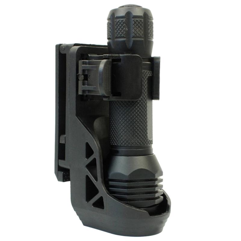 360 Angles Rotating Plastic Torch Set Quick Unplug Flashlight Holsters With Lever Side Lock System Universal Torch Set