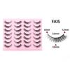 Cross-border European and American Style Flared Lashes, 14 Pairs of Thick, Curled, Naturally Three-dimensional One-piece Lashes