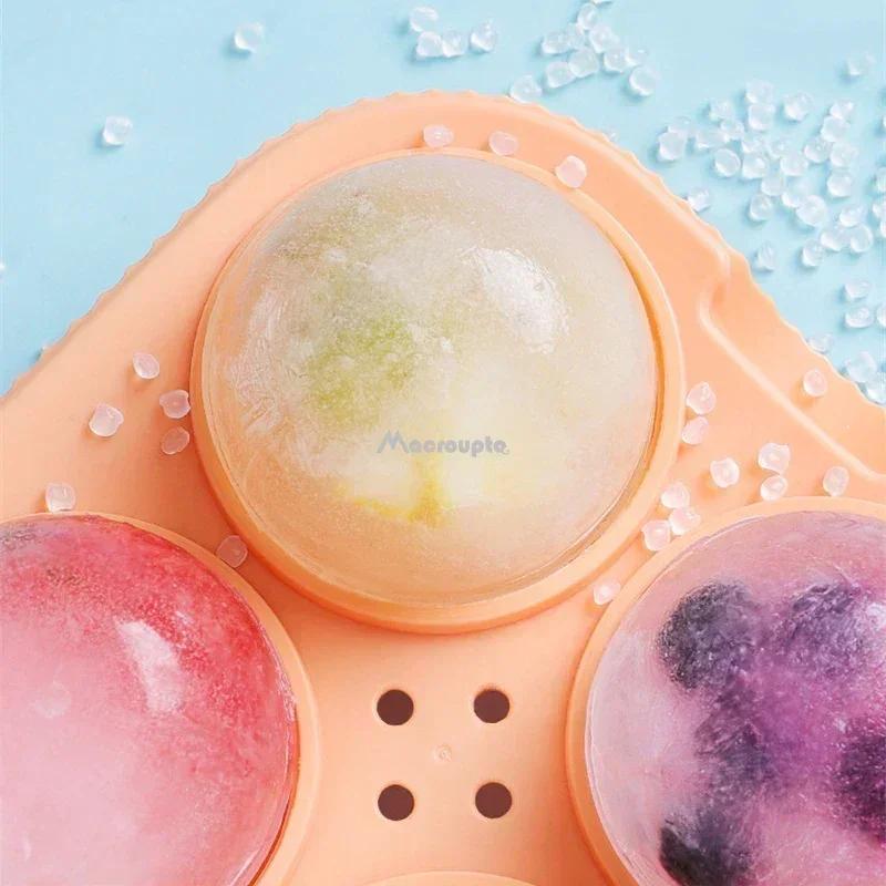 Silicone Ice Ball Maker Large 6.5cm 3D Big Round Sphere High Balls Ice Shape Cube Mold Tray for Whiskey Cocktail Bar Tools Mold