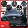 Scwlf2 Car Sticker ABS Chrome Silver Glossy Black Star Front Grille Decorative Badge OE Style Emblem For Mercedes Benz GLE350 GLE450 GL