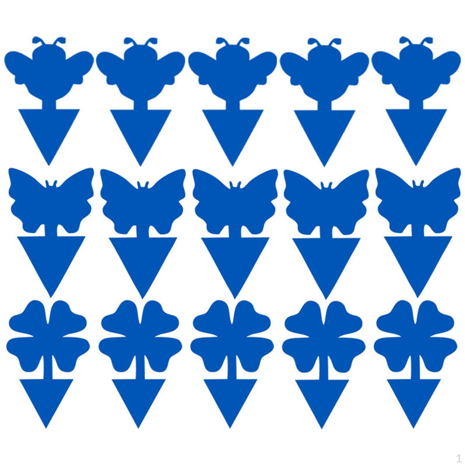 

15 Pieces Sticky Bug Traps Portable Fruit Fly for Home Flower Pot Farm синий