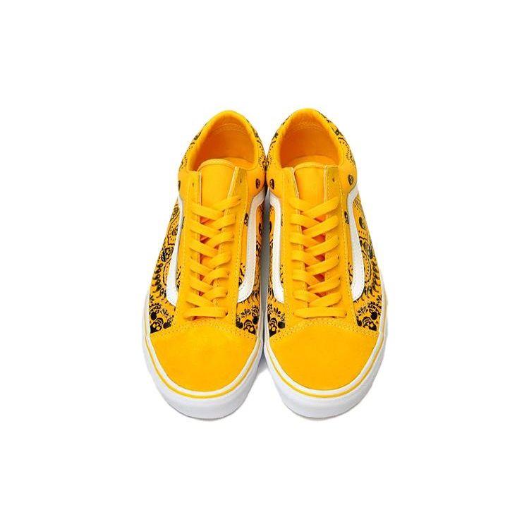 Vans Old Skool Comfortable Versatile Low-Top Skate Shoes Unisex Sneakers Ginger-Yellow VN0A54F642T