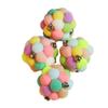 Cat Toy Ball Bell Sound Stuffy Artificial Plush Balls Colored Pet Supply Animals Training Travel Kittens Playing