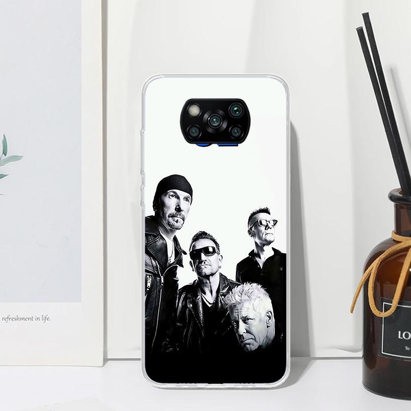 Band U-U2 Rock Phone Case For Xiaomi Poco X7 X6 X5 M7 M8 Pro F7 Ultra Redmi 15C 15 13C 13 12C 12 10 10C 10A Art Fundas Poco X7 X
