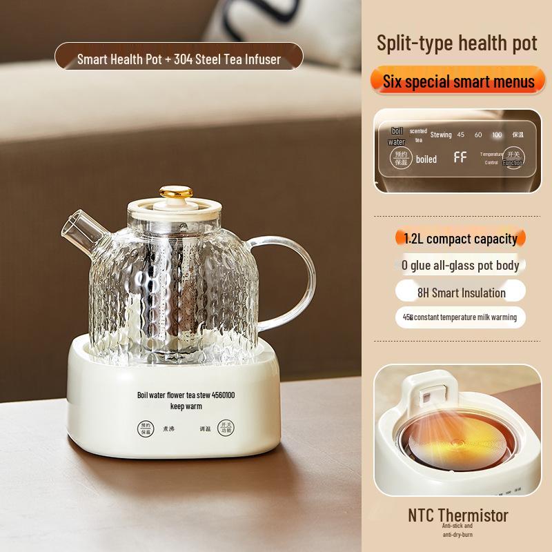 Glass Electric Kettle Gift Set for Floral Tea - Perfect Company Souvenir