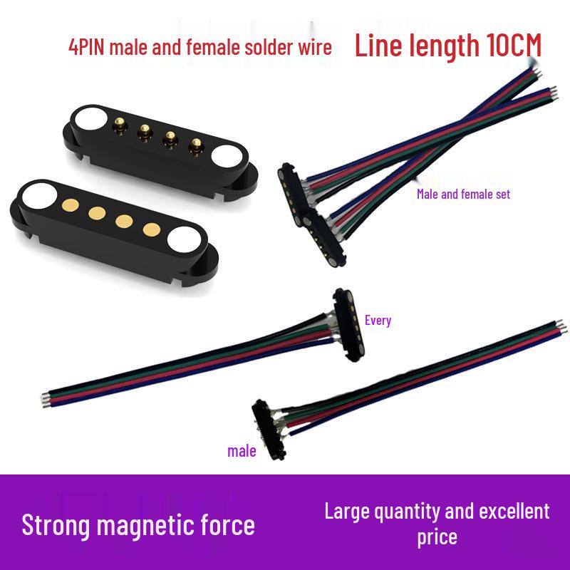 Gold-Plated Magnetic Connector with Signal Transmission & Strong Conductivity