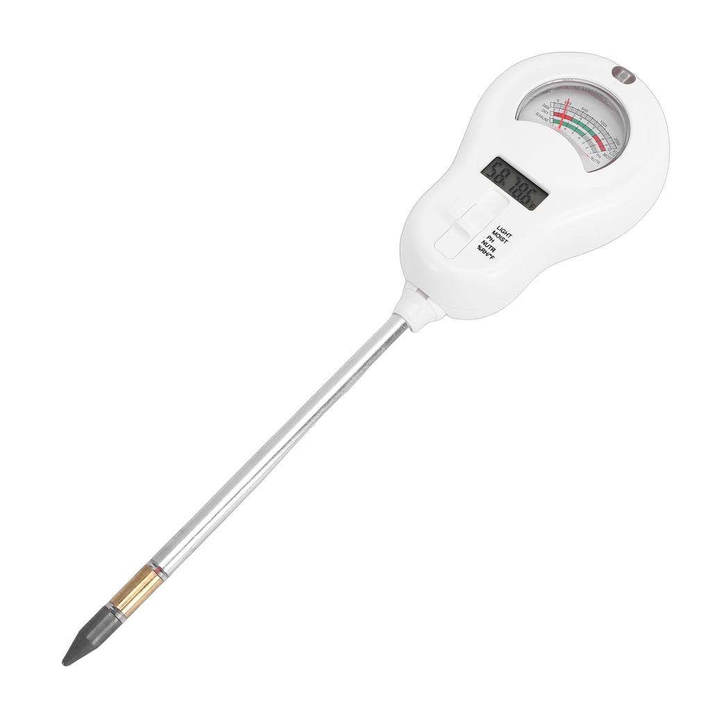 6 In 1 Soil Tester Digital Plant PH Humidity Temperature Sunlight Nutrient Levels Test Meter for Gardening Farming