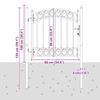 Garden Gate EMMEN with Arched Top Steel 100 x 86 cm Black