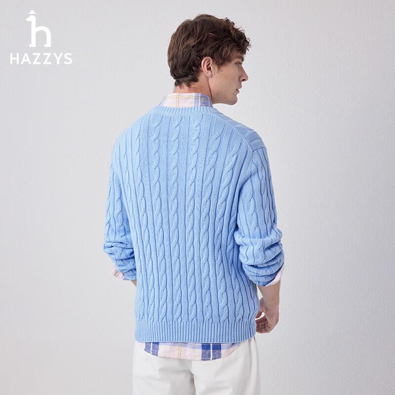 HAZZYS Men's Cotton Cable Knit Pullover