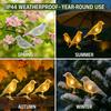 Solar String Lights for Yard Bird Lights, Outdoor Waterproof Garden Light, Warm Patio Glow LED Light Balcony Lawn Decor