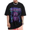 Men's Letter Graphic Print T Shirts Round Neck Short Sleeve Loose Tee Tops Polyester Daily Wear O-Neck Short Sleeves