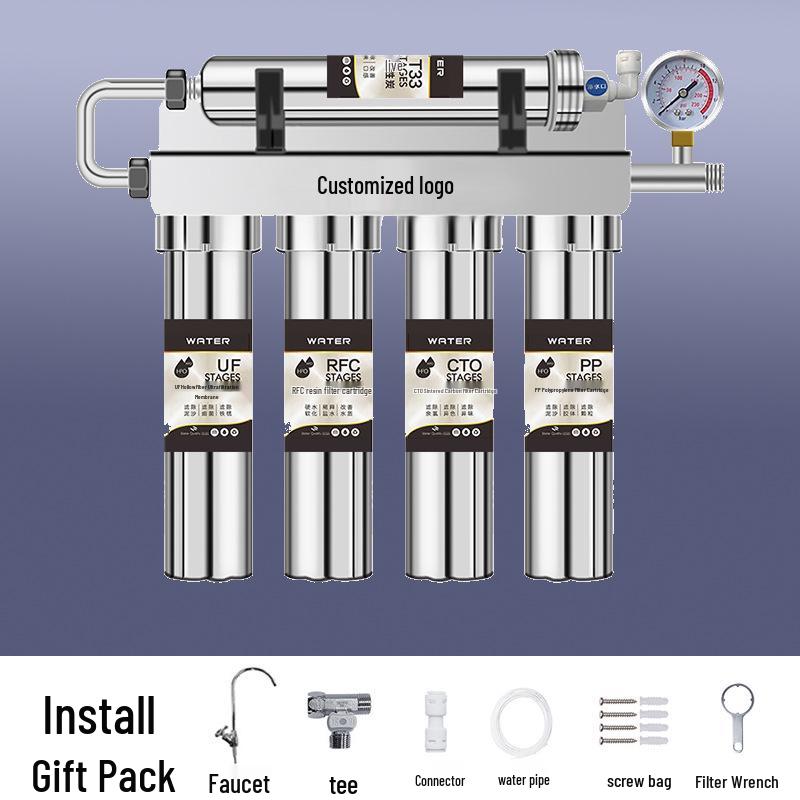 Stainless Steel Five-Stage Ultrafiltration Tap Water Purifier for Home & Commercial Kitchen