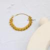 18K Goldplattierter Titanstahl Geflochtene Halskette Armband - Damen Cross-border Hip Hop Schlüsselbein Kette mit Vakuum Farbhaltigkeit