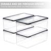Containers Lid BPA Secure Seal Locking Food Storage Free Transparent Air Tight House Kitchen