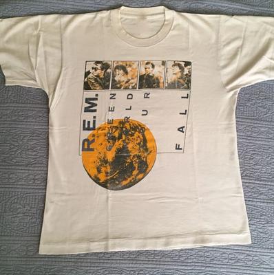 Vintage REM GREEN WORLD Tour T-Shirt Baumwoll-Tee Alle Größen S bis 2345XL
