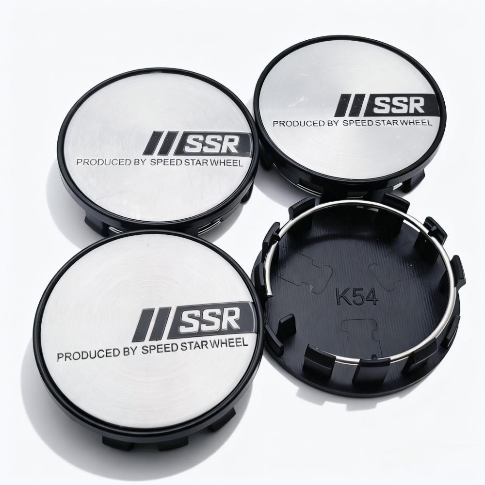 

4pcs SSR Logo Emblem Badge Car Wheel Center Caps 54MM 50MM Wheels Hub Cap Rim Hubcaps Dust Cover Replace Car Styling Accessories SSR Badge&4pcs K54 Wheel Caps