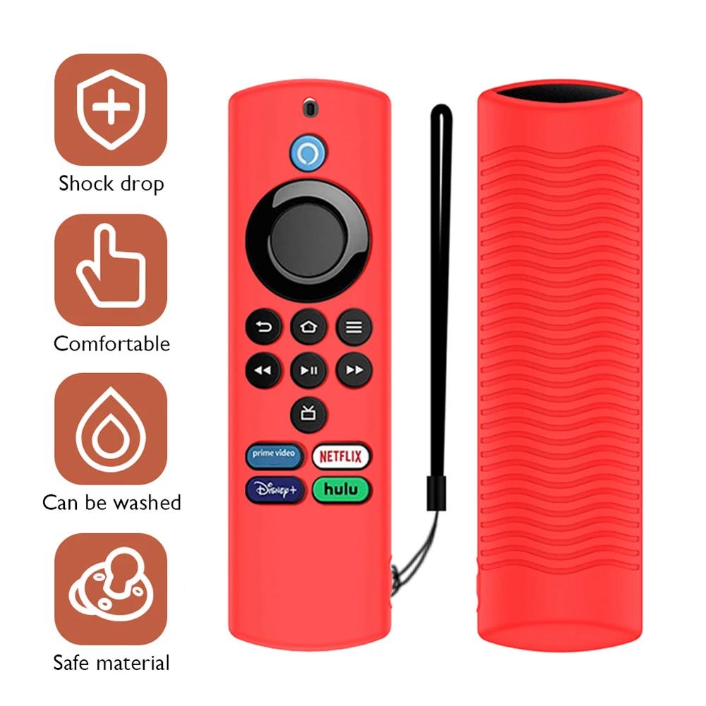 Silicone TV Remote Control Case for Amazon ALEXA Voice Fire TV Stick Lite 2rd Generation Shockproof Anti-Slip Protector Cover