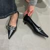 Roman Retro Women Pumps Shoes 2025 Spring And Autumn Pointed Toe Shallow Mouth Sandals Morden Trendy Low Heels Shoes