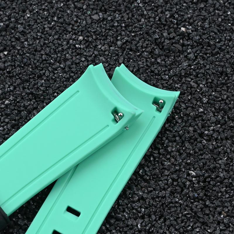 Quick Release Cerved 20mm Watch Strap For OMEGA X Swatch MoonSwatch Band Soft Rubber Wristband Silicone Man Women‘s Bracelet