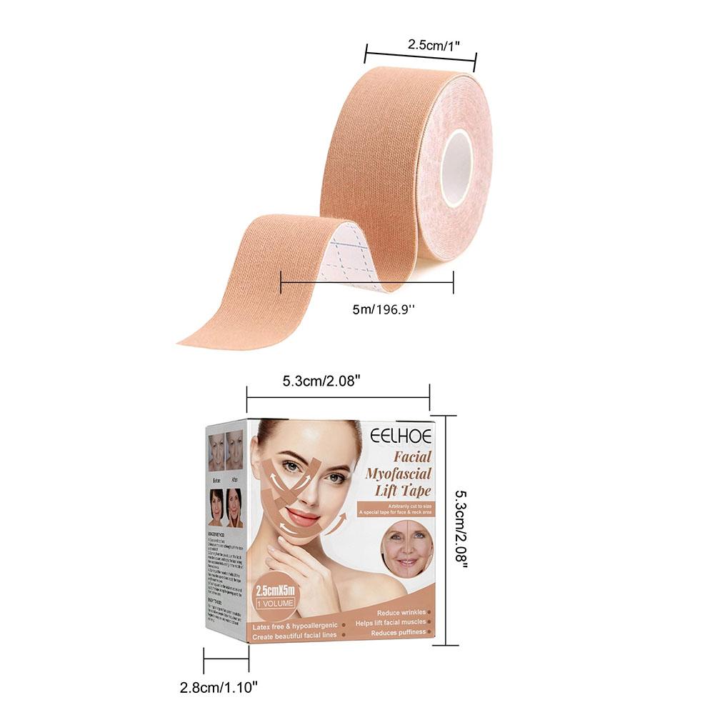 1/3/5pcs Kinesiology Tape For Face V Line Neck Eyes Lifting Wrinkle Remover Sticker Tape Facial Skin Care Tool Elastic Bandage