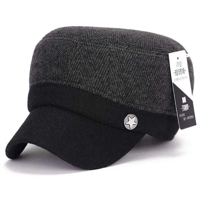 ZHENYUEQI Men s Winter Warm Wool Blend Casual Hat